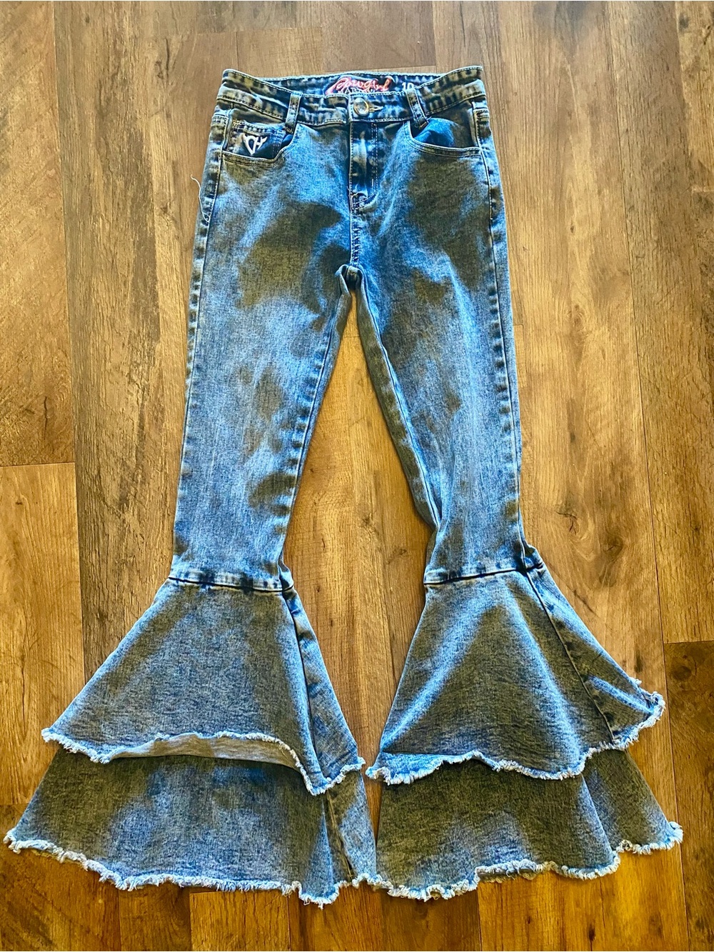 Kids Ruffle Flare Jeans
